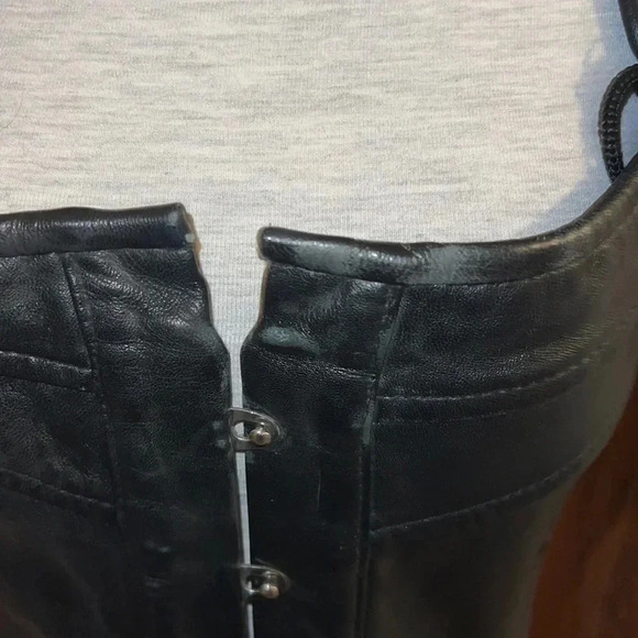 Alter Ego Genuine Leather Metal Boned Corset Renaissance Goth 24” - Picture 3 of 16